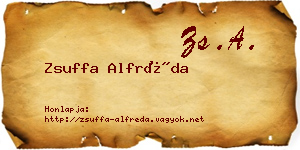 Zsuffa Alfréda névjegykártya